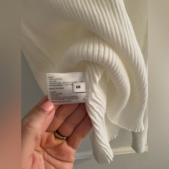 Proenza Schouler PSWL White Striped Turtleneck Size Small - Picture 2 of 4